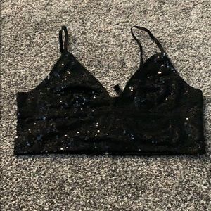 Black Sequin Bralette